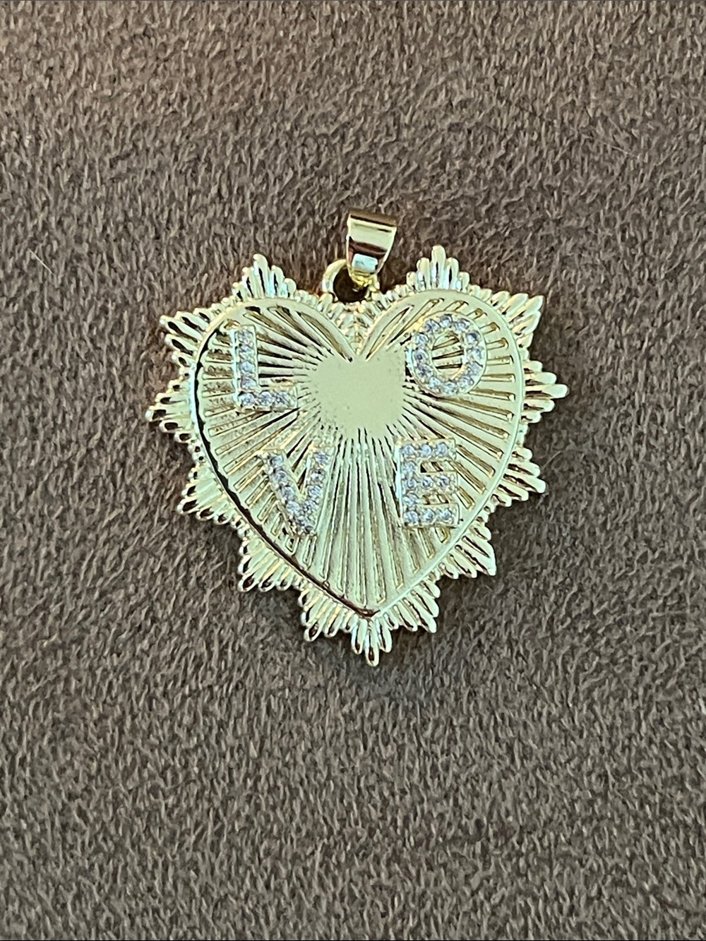 Gold Plated Heart Radiant Pendant Necklace - Women Jewelry